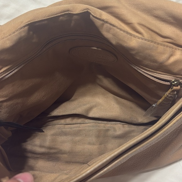 Fossil Tan Leather Crossbody Bag - Picture 6 of 11